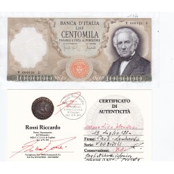 100000 LIRE MANZONI 19 LUGLIO 1970    BB 